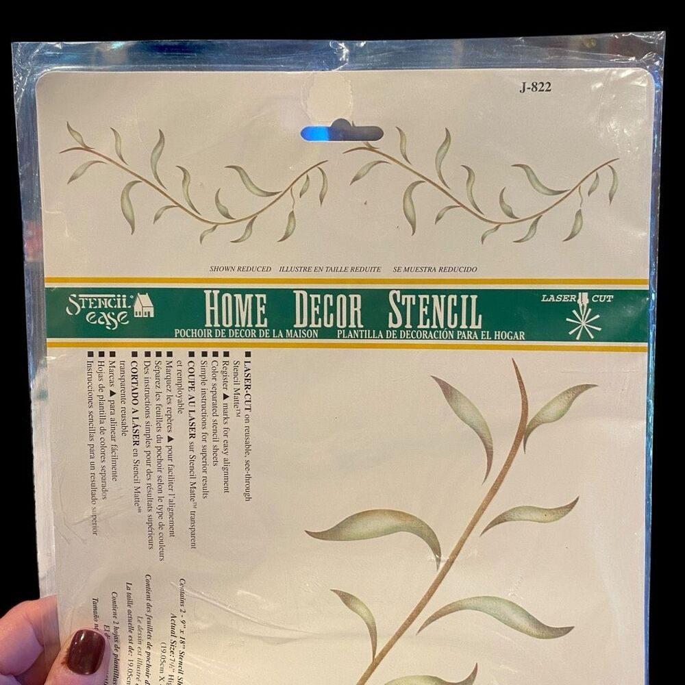 Stencil Ease Seaweed Under The Sea Mural J-822 NEW